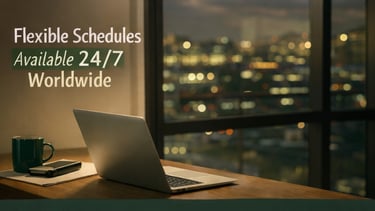 Flexible 24/7 online classes with global availability