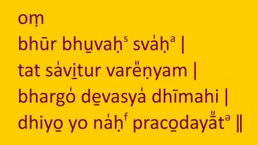 gāyatrī mantra - das Mantra aller Mantren