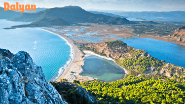A top view of Dalyan İztuzu Beach