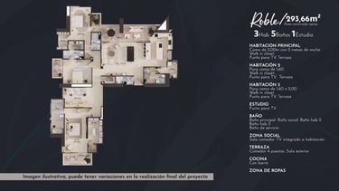 Arvore, Tipología de apartamento Roble en Pereira