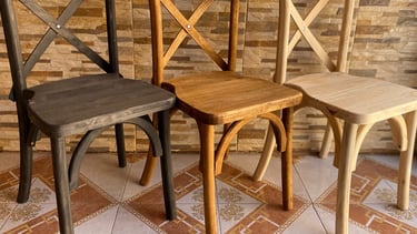 Silla Crossback de Madera Fiestas del Sol Mobiliario www.sillasymesasfiestasdelsol.com