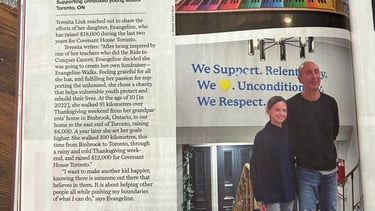 Costco, Kids who inspire, Evangeline Walks, Covenant House