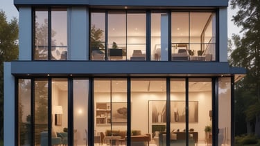 Minimalist dark mode interface showing clear pricing cards for window cleaning services