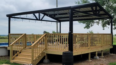 Metal Patio with Deck