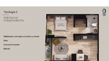 Pinares garden Pereira tipología 2 habitacion independiente 1