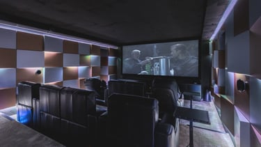 Cinema room at Villa El Rincon