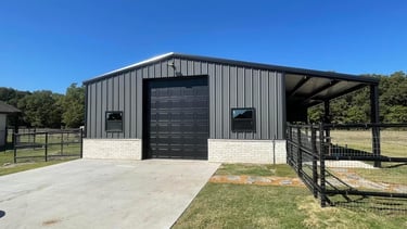 Shop Building with Concrete Pathway