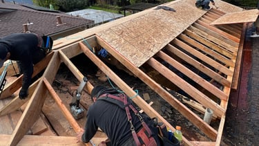 Asha Construction general contracting team working on a home remodel