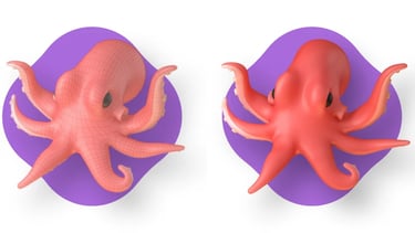octopus emoji 3D