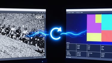 Smartphone showing a video editing app mounted on a black studio boom arm stand.