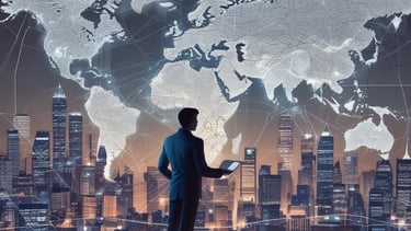 A golden key resting on a world map, representing access to international property opportunities.