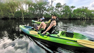 Eco and nature where you'll see dolphins, manatees, pelicans and beautiful water costal scenery