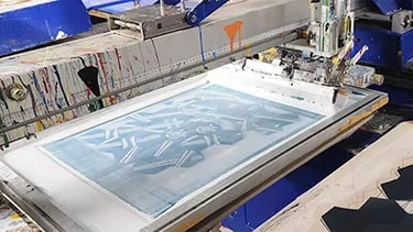 Private label service showing custom logo printing on soccer ball panels with small MOQ for B2B clients.