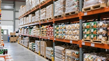 Industrial manufacturing facility with machines in operation