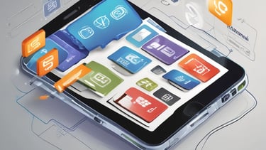 A dynamic graphic showing AI-driven data analytics in action