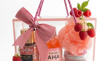 Set de regalo con loción y crema corporal de frambuesa - Echa-multiservicio