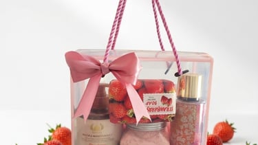 Set de cuidado personal con loción y guantes exfoliantes - Echa-multiservicio