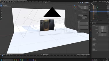 Samsung Galaxy S25 Ultra Blender 3D Escena