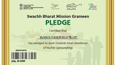 <title>Swachh Bharat Gramin Mission - Raees Charitable Trust | Clean Village Initiative</title>