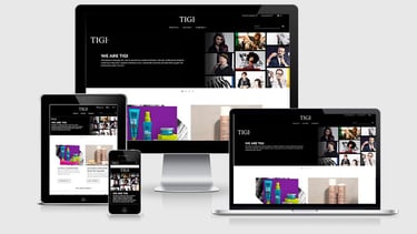 TIGI B2B Website on assorted devices