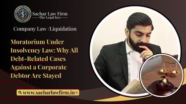 Moratorium Under Insolvency Law: Why All Debt-Related Cases Against a Corporate Debtor Are Stayed