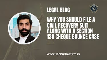 Why You Should File a Civil Recovery Suit Along with a Section 138 Cheque Bounce Case