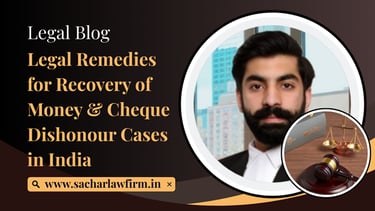 Legal Remedies for Recovery of Money & Cheque Dishonour Cases in India