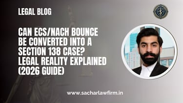 Can ECS/NACH Bounce Be Converted into a Section 138 Case? Legal Reality Explained (2026 Guide)