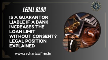 Is a Guarantor Liable If a Bank Increases the Loan Limit Without Consent? Legal Position Explained