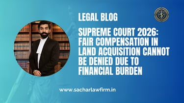 Supreme Court 2026: Fair Compensation in Land Acquisition Cannot Be Denied Due to Financial Burden