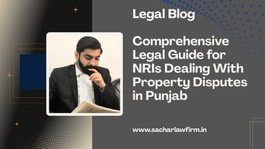 Comprehensive Legal Guide for NRIs Dealing With Property Disputes in Punjab