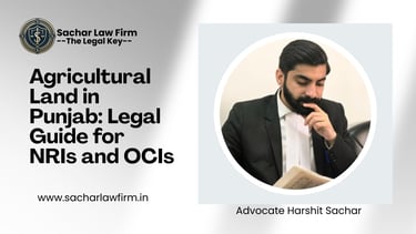 Agricultural Land in Punjab: Legal Guide for NRIs and OCIs