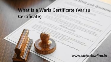 What is a waris certificate - varisu