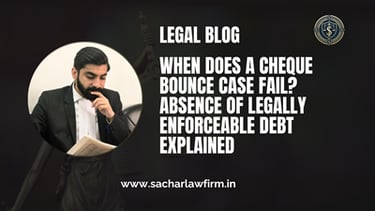 When Does a Cheque Bounce Case Fail? Absence of Legally Enforceable Debt Explained