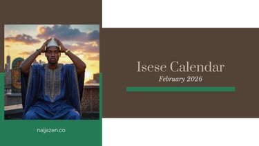 Isese calendar February 2026
