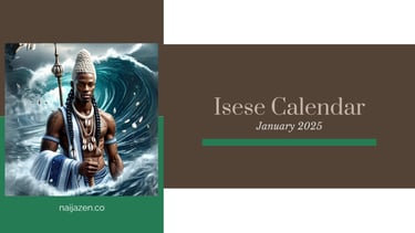 Isese Calendar January 2025