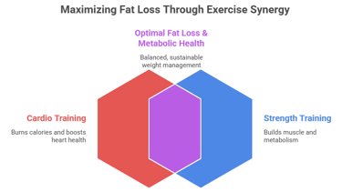 diagram showing strenght training vs cardio