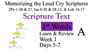 1st Words Learn & Review A (Days 5-7)