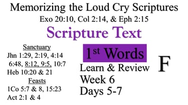 1st Words Learn & Review F (Days 5-7)