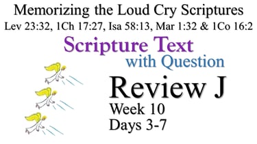Review J (Days 3-7) with Q