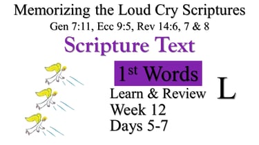 1st Words Learn & Review L (Days 5-7)