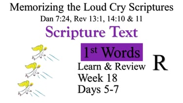 1st Words Learn & Review R (Days 5-7)