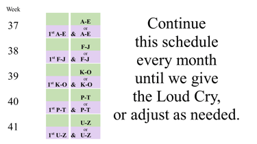 Schedule