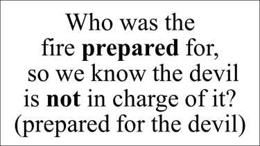 Matthew 25:41 Say question