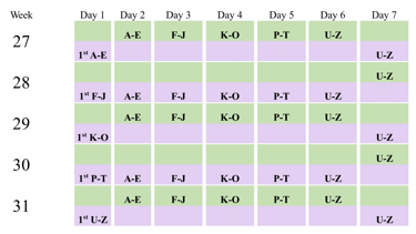 Schedule