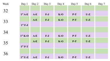 Schedule