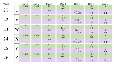 Schedule