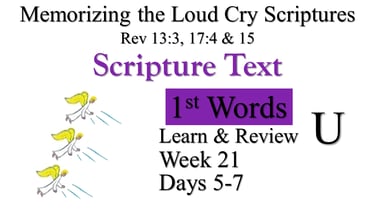 1st Words Learn & Review U (Days 5-7)