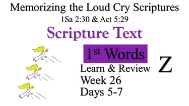1st Words Learn & Review Z (Days 5-7)