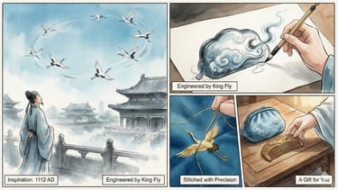 King Fly Celestial Cranes GWP collection origin storyboard.